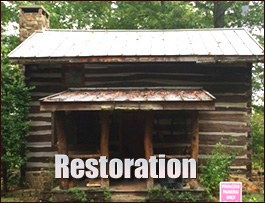 Historic Log Cabin Restoration  Olin, North Carolina