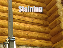  Olin, North Carolina Log Home Staining